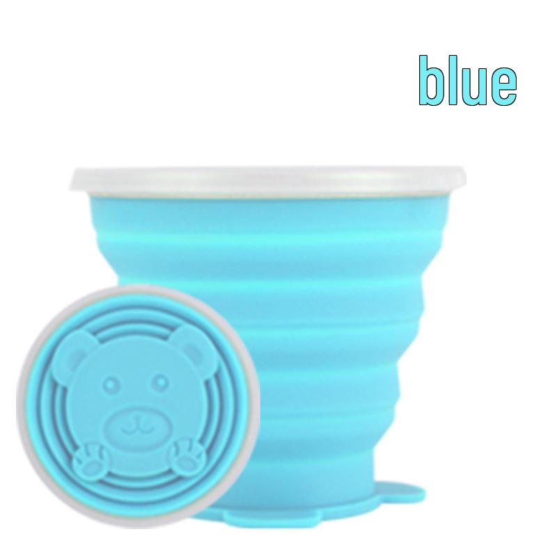 Kreativer Cartoon-Reisebecher: Tragbar, Lebensmittelqualität, Silikon, Faltbar, Teleskopierbar, Anpassbares Logo.