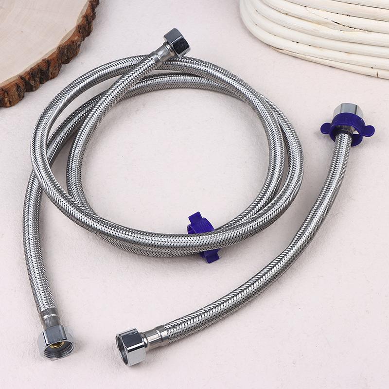 304 Stainless Steel Faucet Braided Water Pipe 1/2 Inch High Pressure Toilet Heater  And Cold Water Inlet Flexible Hose