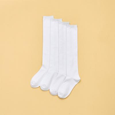 Basic Knee Socks 2-Pair Set (White)_DY0523077