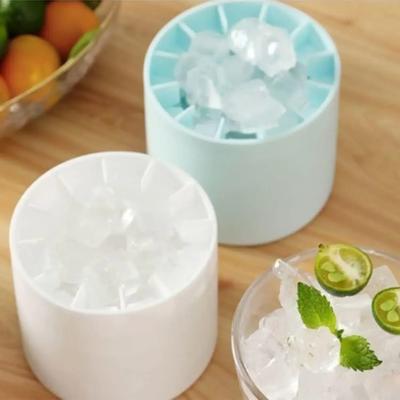 1-4PCS 3D Cylinder Ice Compartment Silicone Ice Cube Mold Silicone Ice Cube Ice Maker Cup Ice Cup Ice Maker Ice Storage Case