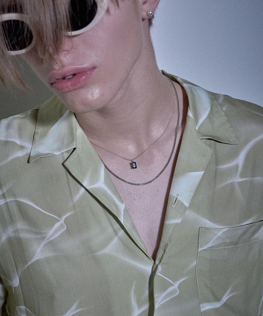Ag47 N.È-N-15 Black Cubic Necklace