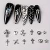 Dark Gothic Retro Punk Style Alloy Nail Art DIY Accessories, Very Suitable for DIY Handmade Nail Art Creation, 10pcs Per Style, 120pcs In Total