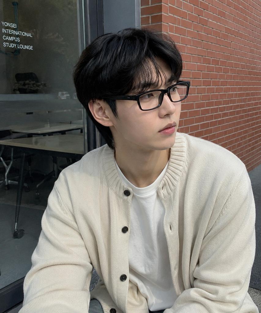 KOLEAT Black Geek Chic Square Horn-Rimmed Unisex Daily Fashion Eyeglasses [Bshr]