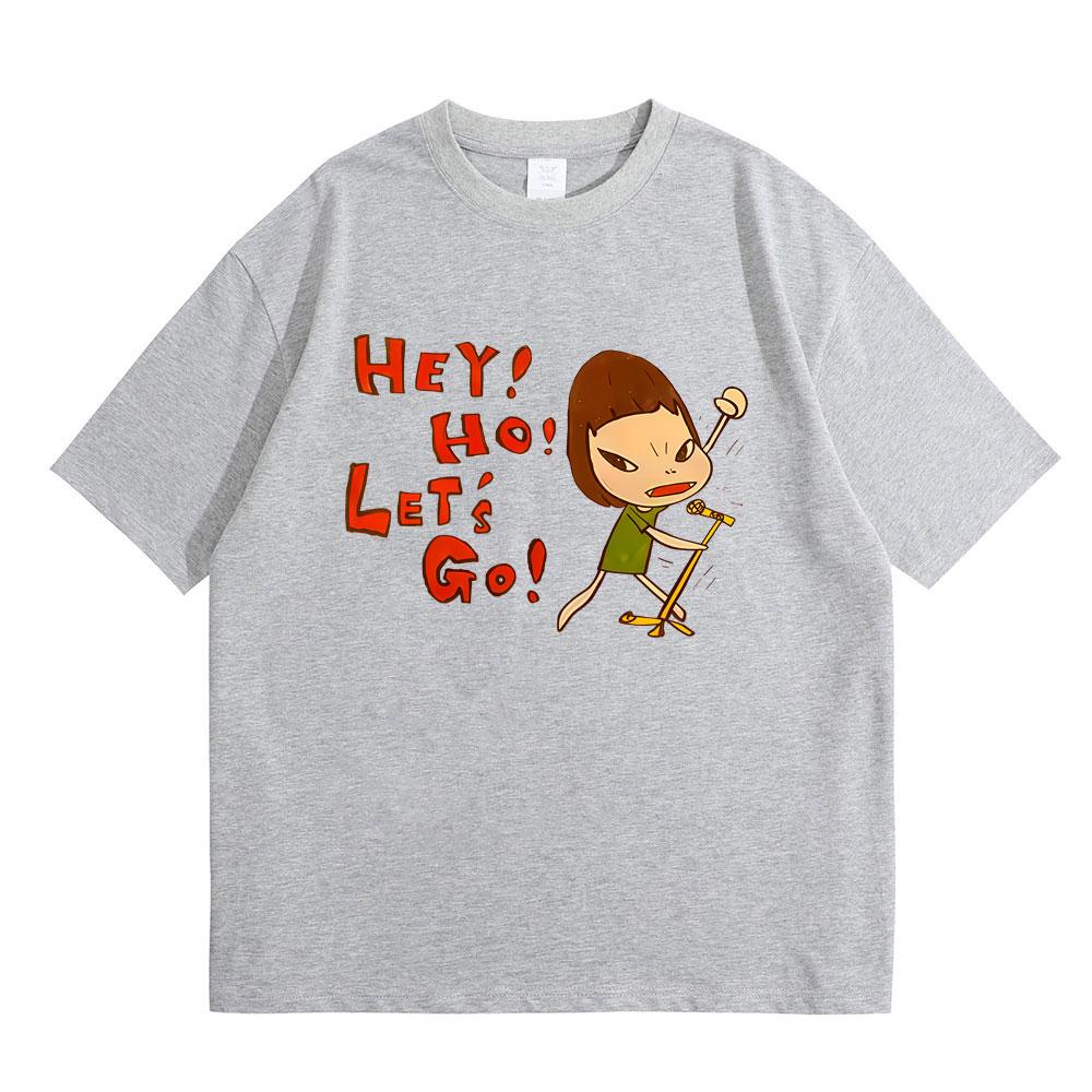 Hot Sale Yoshitomo Nara Hey Ho Lets Go T Shirts Unisex Unisex Casual Funny Humor Tshirt Summer Unisex Y2k Art Aesthetic Streetwear