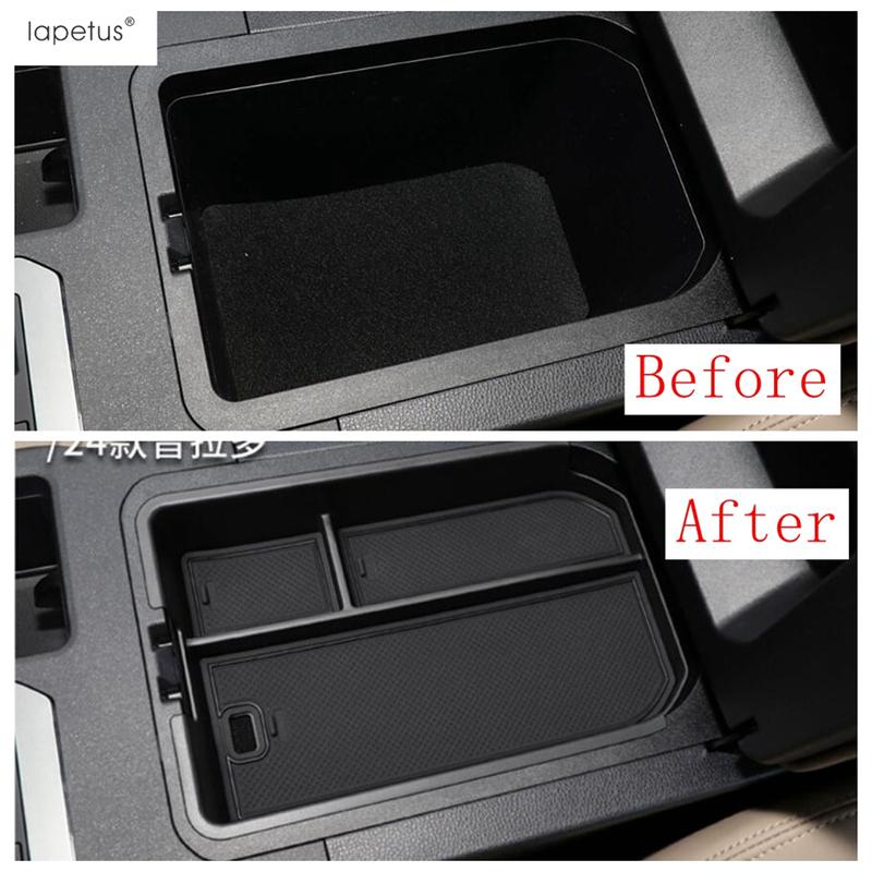 Central Control Armrest Storage Box / Wireless Phone Charging Mat Accessories For Toyota Land Cruiser Prado 250 LC250 2024 2025