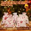 Christmas Drawstring Gift Bag Bag with Stickers Clips Ropes for Christmas Decoration 12 Colors