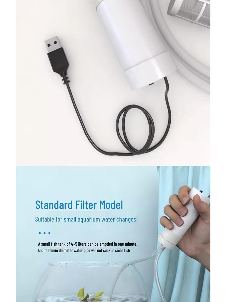 Electric Self-Priming Siphon Pump for Aquarium Water Change & Filtration