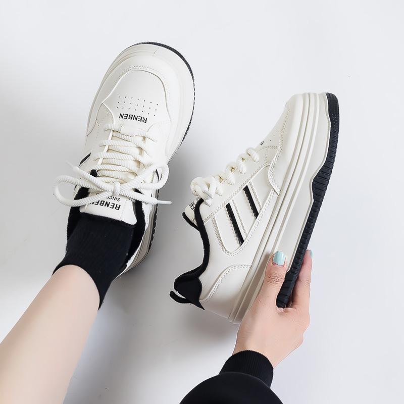 

Little white shoes women s spring low-top shoes muffin shoes thick-soled heightening board shoes student casual shoes 7 35