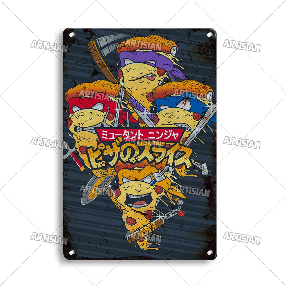 Japanese Comics Metal Poster Food Metal Tin Sign Wall Plate Kitchen Man Cave Cafe Metal Plaque Rusty Industrial Decor