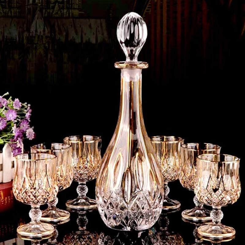 Flevents Kristall-Whiskyglas mit Goldrand