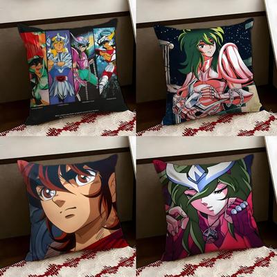 Poszewka na poduszkę Anime Saint Seiya Dwustronna Miękka Trwała Pokrowiec na Poduszkę do Domu Samochodu Wieloscenariuszowe Zastosowanie dla Codziennego Komfortu