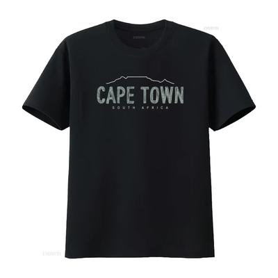 Kapstadt Südafrika Tafelberg Design Weiches Bequemes T-Shirt Vintage Vielseitig Stilvoll Leicht