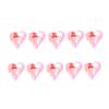 10Pcs Love Rhinestone Jewelry Creative Long Lasting Acrylic Delicate Fluorescent Crooked Rhinestones Nail Ornaments for Girl