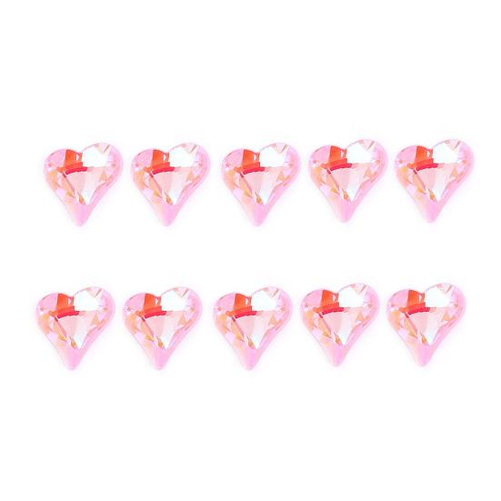 10Pcs Love Rhinestone Jewelry Creative Long Lasting Acrylic Delicate Fluorescent Crooked Rhinestones Nail Ornaments for Girl