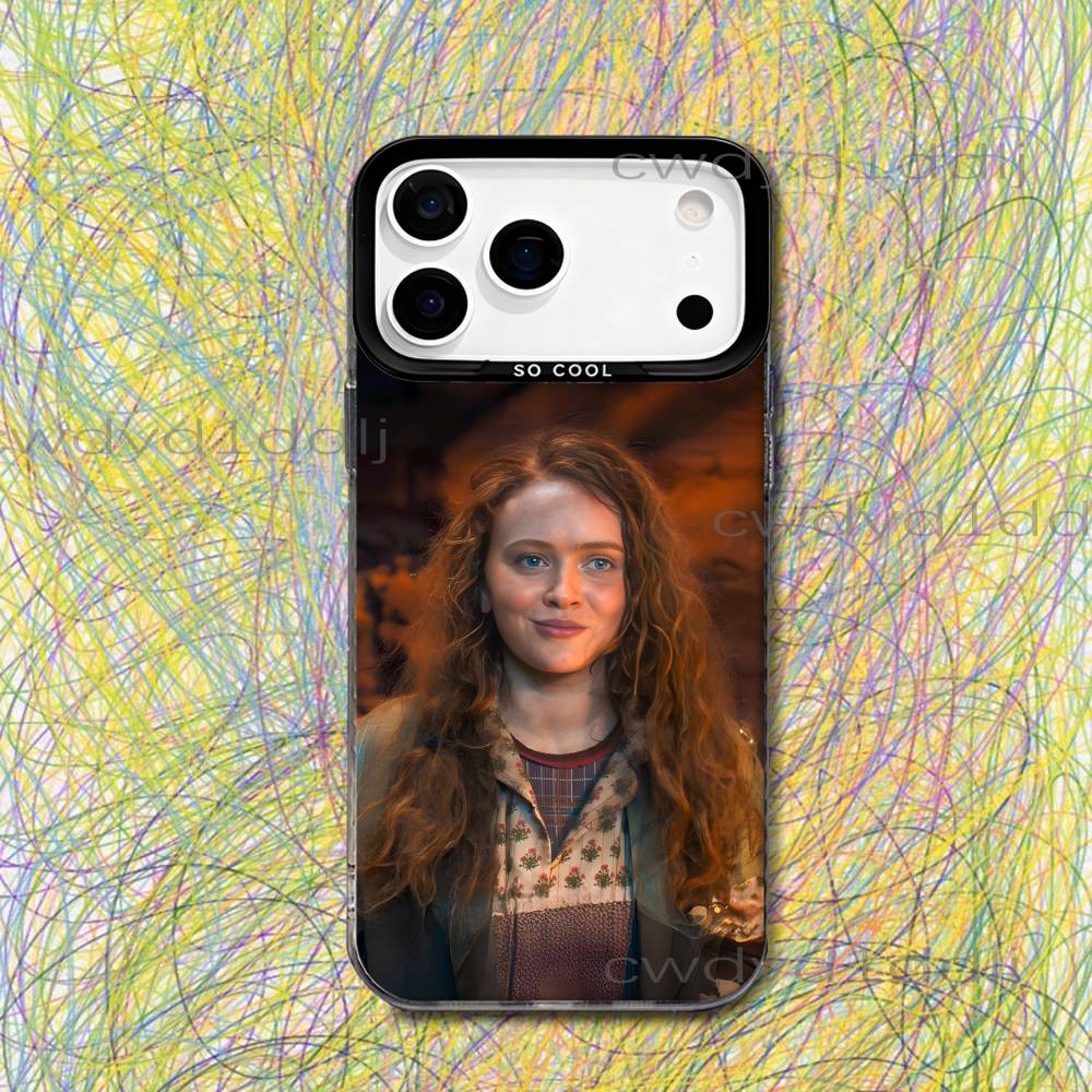 M-Max Mayfield Sadie Sink ST5 For iPhone 17,16,15,14,13,12,X,8,Pro,Max,Plus,SE4,Air,Mini Black IMD Matte Case