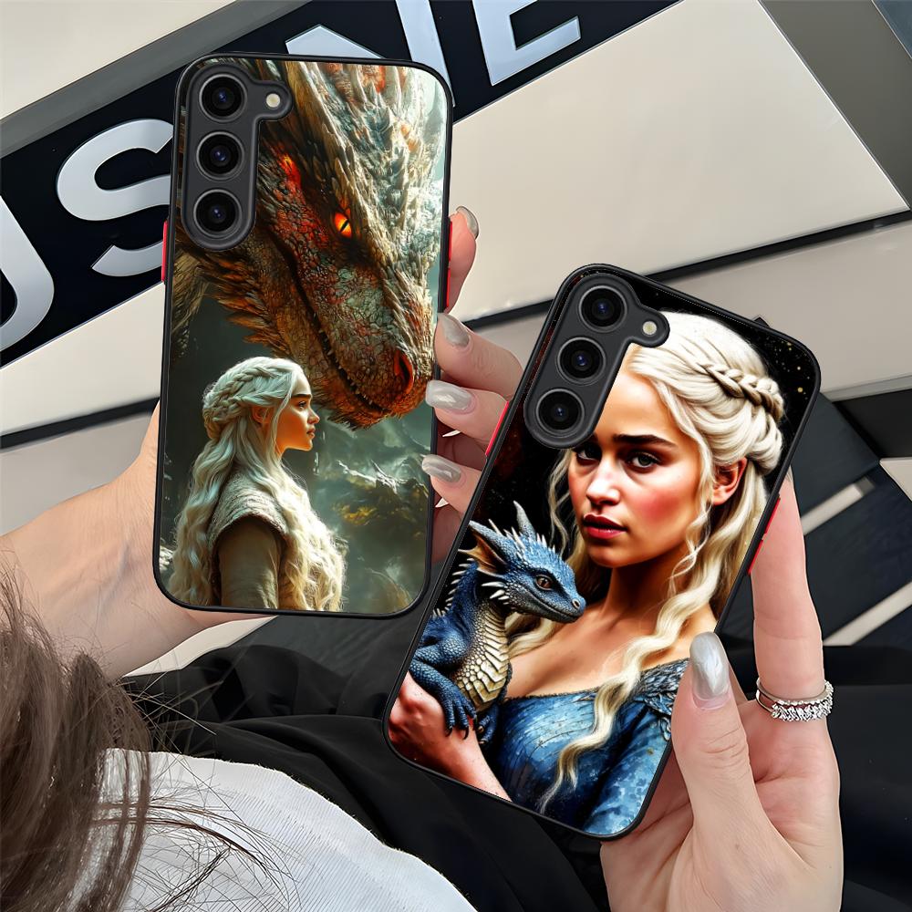 Dragon Queen Silicone Mobile Phone Case for Samsung Galaxy S26 S25 S24 S23 S22 S21 Plus FE Ultra Colorful Cover