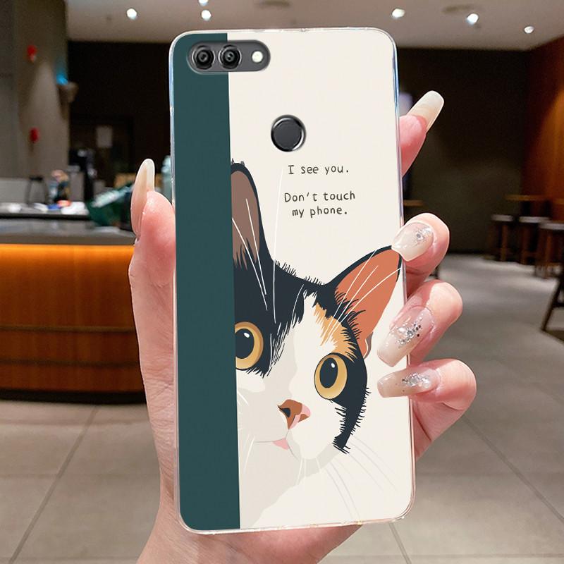Casing For Huawei Y9 2018 Case Luxury Dragon Cute Cool Boys Girls Transparent Soft Silicone Phone Case Huawei Y9 2018 Back Cover