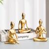 Sculpture Home Decor Abstract Art Yoga Poses resin Figurine Lady Figure Statue Study Office Yoga Studio Ornaments Decorations