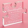 2D Flat Acrylic Puzzle Plaque Desk Decor Plaque, Graduation Gift, Suitable for Wall Decoration, Porch, Room, Villa, Accents Home, Hallway, or Workplac