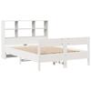 VidaXL Lit bibliothèque sans matelas blanc 140x200 cm bois pin massif 3322988