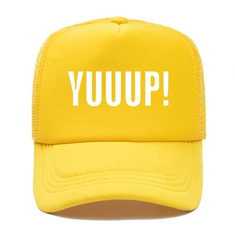 

Новий літній стиль Funny Adult YUUUP! Бейсболка з друкованими літерами Високоякісна унісексна шапка для водія вантажівки, регульовані шапки Kids Size 52to55cm
