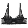 Women's Large Size Underwear Lace Push Up Bra Thin Cotton Cup Underwear