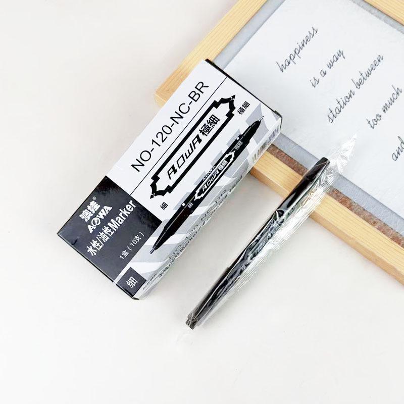 Children s Art Double-Ended Oily Marker - Black, Blue & Red, Water-Based Liner