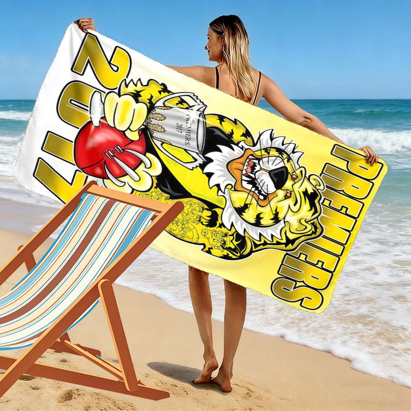 West Coast Eagles Print Beach Towel, Large Soft Quick Dry Towel for Beach Camping Swimming