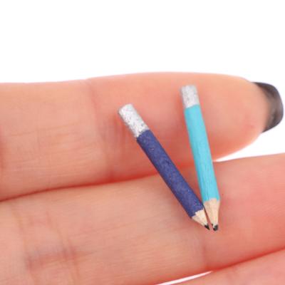 8 sztuk 1:6 Miniaturowy domek dla lalek Długopis Mini kolorowy ołówek Model Artykuły szkolne Zabawki do zabawy dla dzieci Akcesoria do dekoracji domku dla lalek