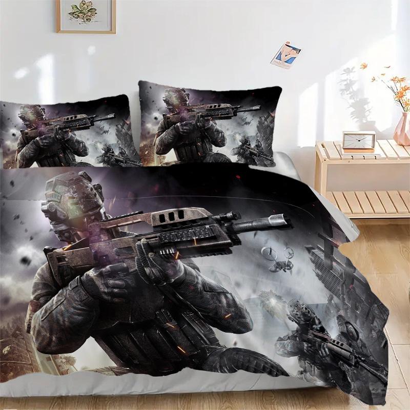 Warfare Future Soldier Print 3Pcs Bedding Setduvet Cover With 2 Bedropillowcase Home Birthday Gift