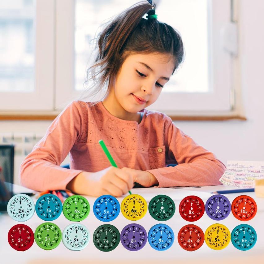 Toupies mathématiques Fidget Spinners Jouets éducatifs rotatifs Apprentissage de l'arithmétique Outils arithmétiques Addition Soustraction Multiplication Division