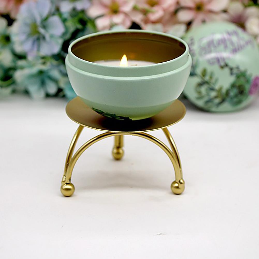 Geometric Circle Iron Candle Holder Round Table Candlestick for Party Wedding Desktop Decorative Ornaments