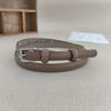 Buckle Solid Square Color Leather Thin Waist Belts Fashionable Gifts Casual