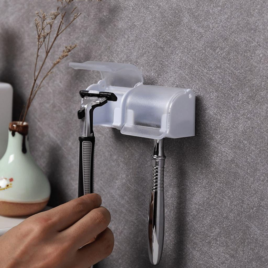 1 pièce Support de Rangement pour Rasoir Homme sans Perçage Support Porte-Rasoir Ancien Décor Salle de Bain Maison Décor Automnal Retour à l'École