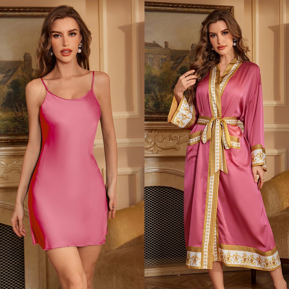 Albornoz de Lujo de Manga Larga para Mujer - Yukata de Primavera Otoño WP3373