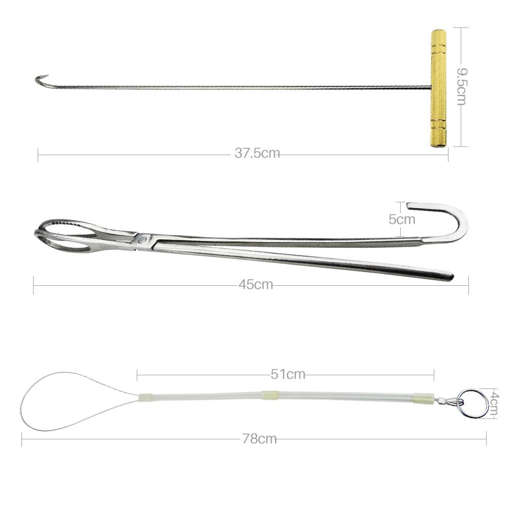 Livestock Pig Goat Cow Veterinary Midwifery Set Stainless Steel Midwifery Rope Forcep Hook Sow Production Auxiliary Tools