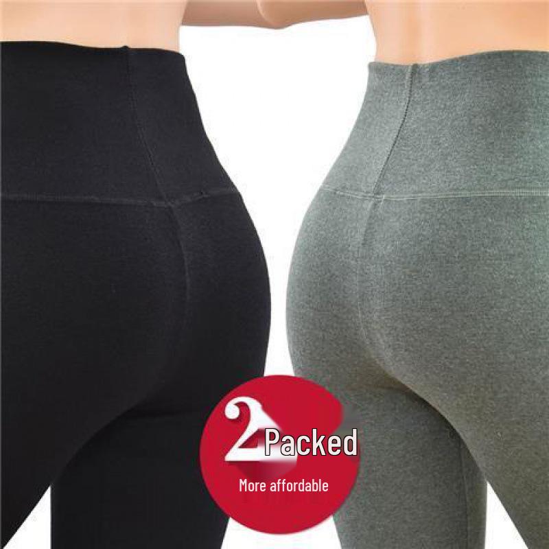 High Waist Thermal Knee-Lined Leggings for Women - Thick, Fleece-Lined, Winter Warmth and Body Shaping.