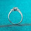 Bague Ringen 1.2CT Heart Cut Moissanite Diamond Halo Rings Sterling Silver Wedding Band Promise Ring For Women Anniversary Gift