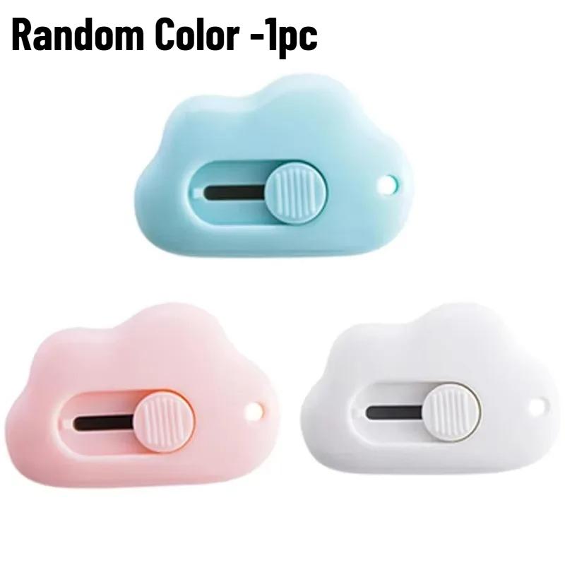 1-3 Piece Cuter Mini Clouds Utility Knife Knife Paper Cutter Art Pcreative Cloud Cute Cartoon Box Knife Stationery Tape Cutter Three-color Optional