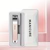 Xiaomi 2pcs Set Stainless Steel Sharp Edge Nail Clippers with Nail File Set for Manicure And Pedicure Convenient Portable Travel Outfit