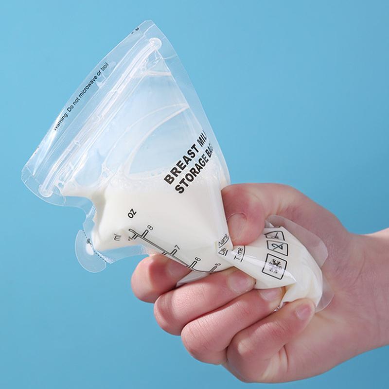 30Pcs/Pack 150/240/250Ml Easy Pour Spout Breast Milk Storage Bag Disposable Small Capacity Frozen Milk Storage Bag Bpa Free