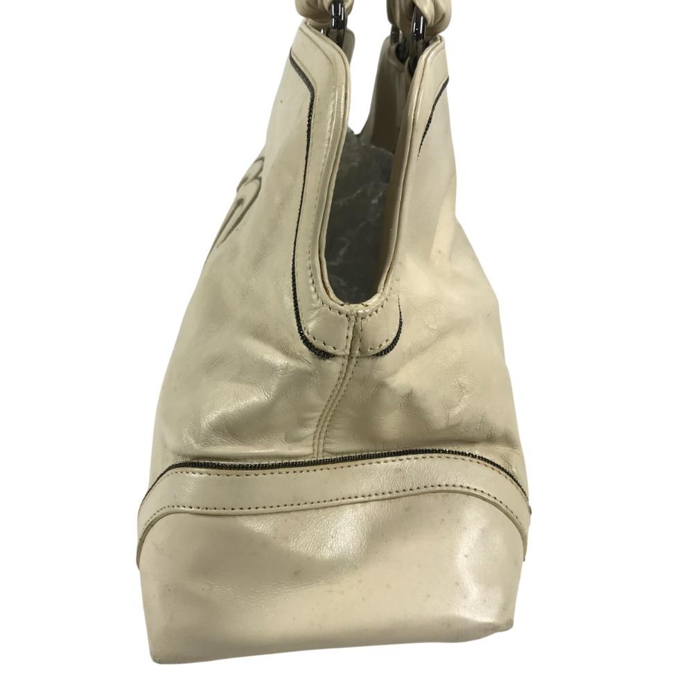 CHANEL CC CC Mark logo Chain logo Bag Mini Duffle Bag Hand Bag Leather White