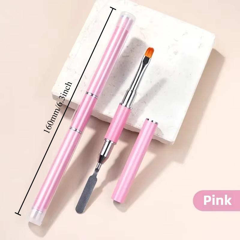 

Новые кисти для нейл-арта Двусторонние кисти для акриловых ногтей Гель-лак Лайнер Кисть для рисования цветов Маникюрные инструменты Кисти розовый