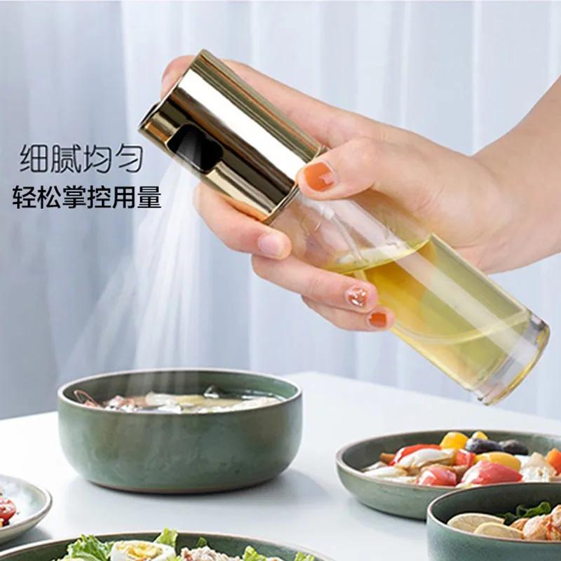 Kitchen Portable Spray Bottle Oil Sprayer Oiler Pot BBQ Barbecue Cooking Tool Can Pot Cookware Household Storage Tool PP Olive