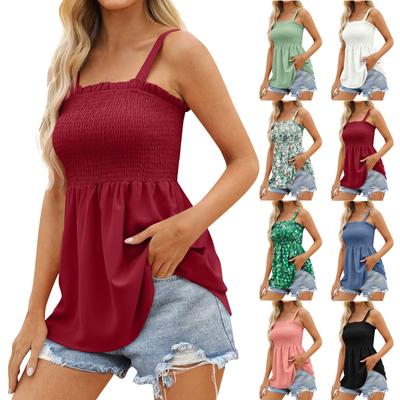 Women's Summer Ruffle  Ruffled Bust Sleeveless Tank Tops