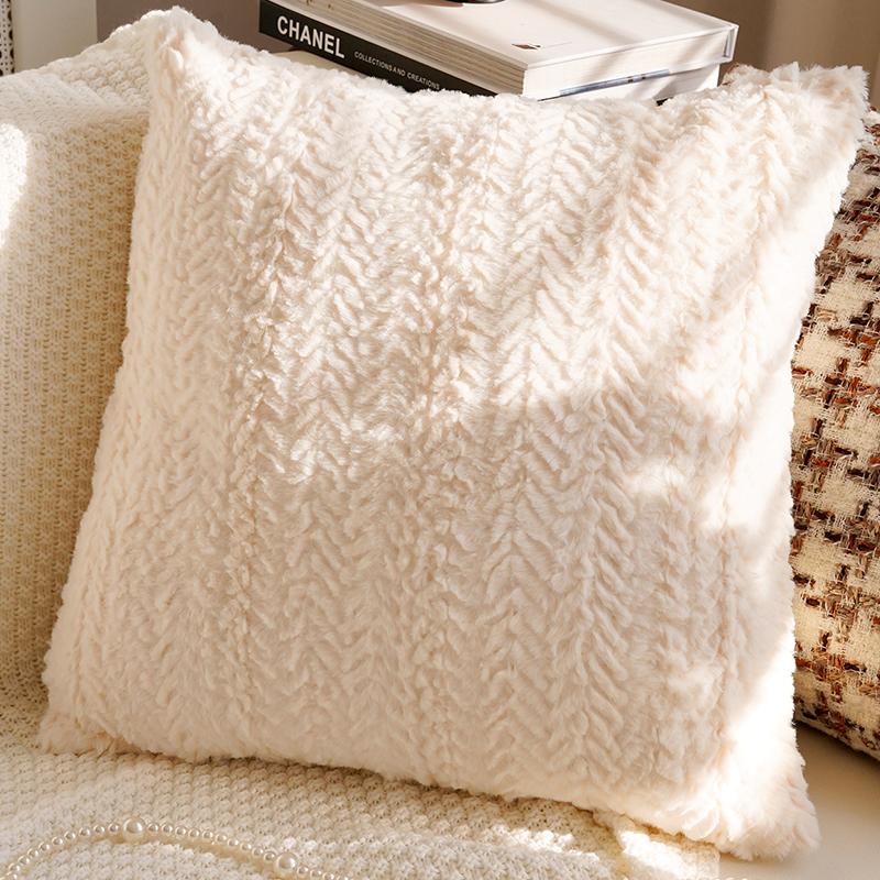 Luxury and Retro Bedroom Headboard Cushion Simple and Sophisticated High-Style Throw Pillow Cover Brown Color Sofa Cushion