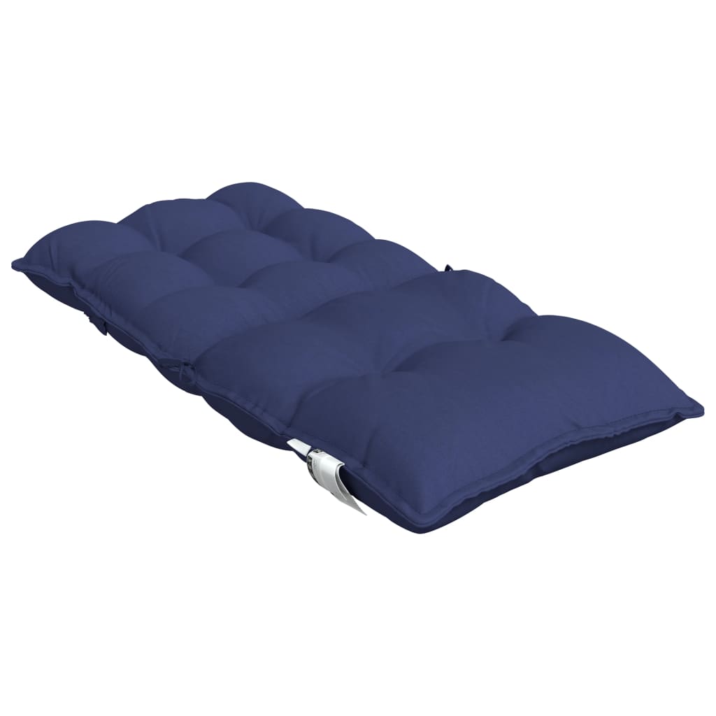 Low back Chair Cushions 2 pcs Navy Blue Oxford Fabric