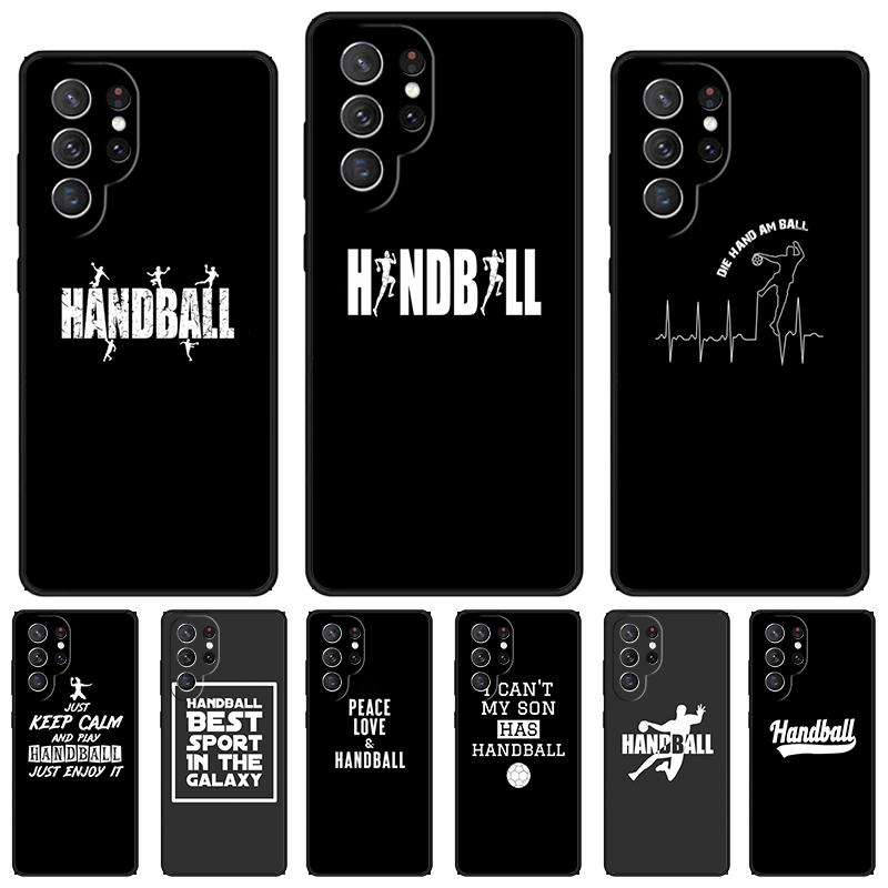 Peace Love and Handball phone case For Samsung Galaxy S24 S25 S23 S22 Ultra Note 10 20 Plus S20 S21 FE Cover