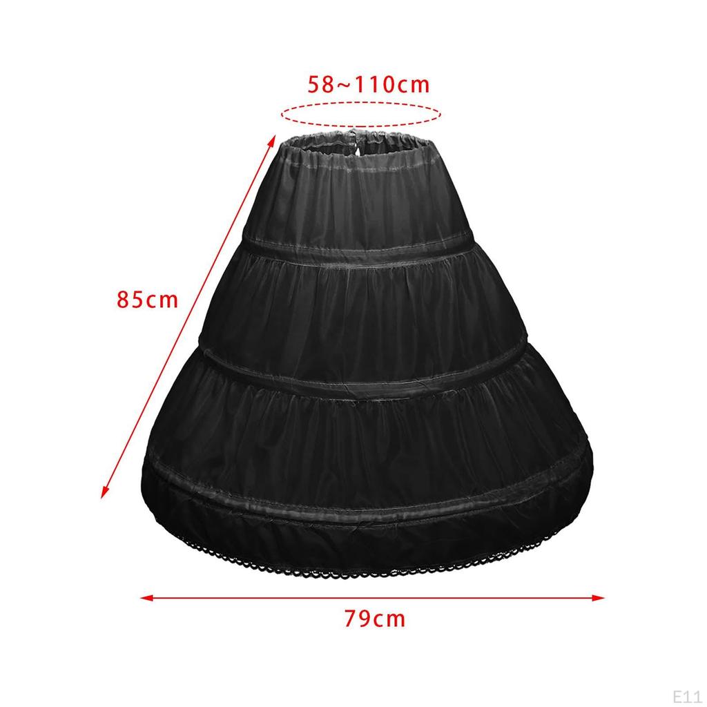 3 Hoop Petticoat Slip Girls Hoops Pannier Lolita Crinoline Underskirt Cage Skirt