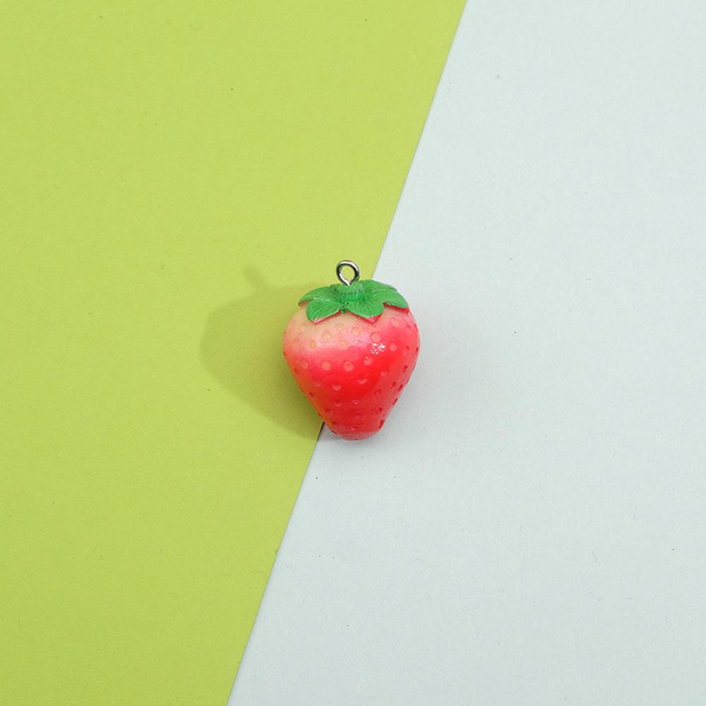 Creative Resin Strawberry Stud Earrings - Cute 3D Fruit Pendant Jewelry Accessories